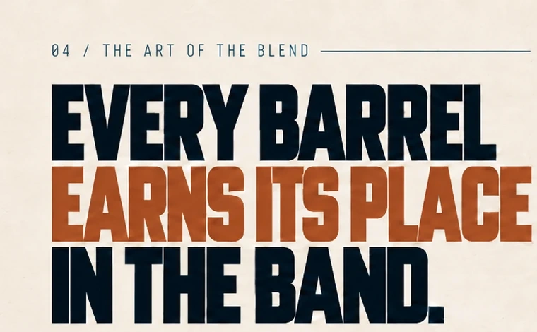 04 / THE ART OF THE BLEND. Every Barrel Earns Its Place in the Band.